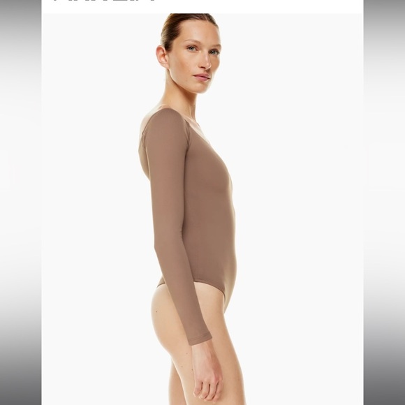 Babaton Contour Off-Shoulder Longsleeve Bodysuit NWT. 2XL. Rich chocolate brown. - Picture 6 of 8
